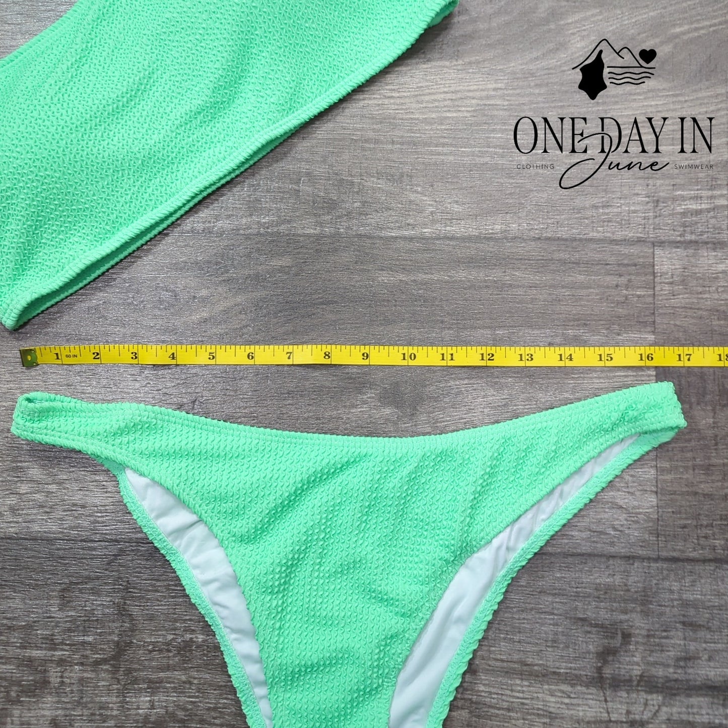 Charmo Smocked Bandeau Bikini Swimsuit Size XL