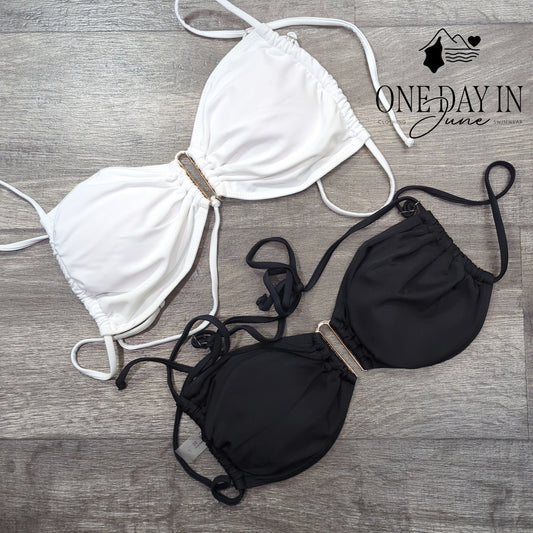 Aleumdr Tie Back Bikini Tops (2) Size L