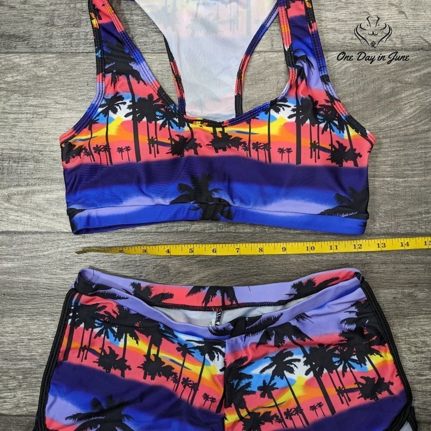 Jaycosin Crop Top Halter Bikini Swimsuit Size S