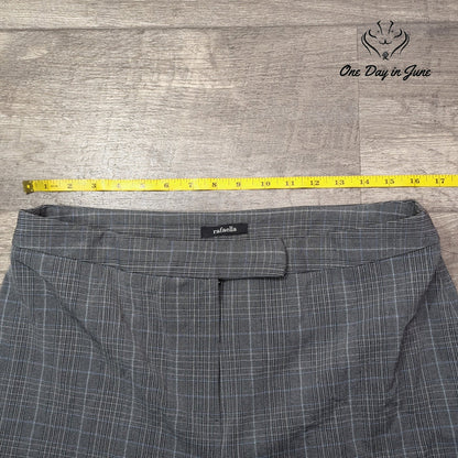 Rafaella Straight Leg Dress Pants Gray Plaid Career Trousers NWT Size 12