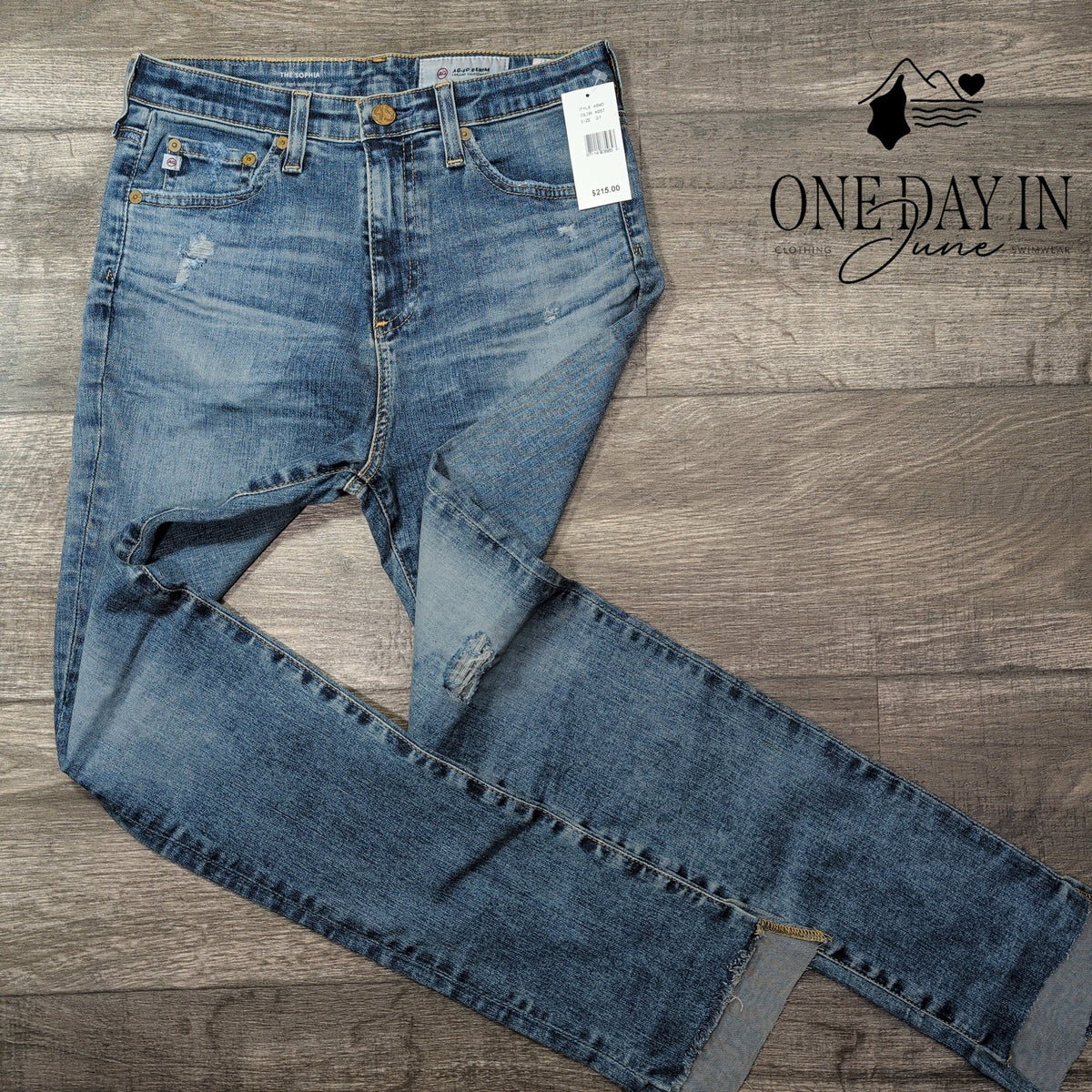 AG Adriano Goldschmied The Sophia High Rise Skinny Jeans Blue NWT Size 4 (27)