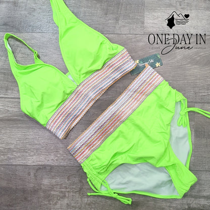 Blooming Jelly High Waist Bikini Swimsuit Size L