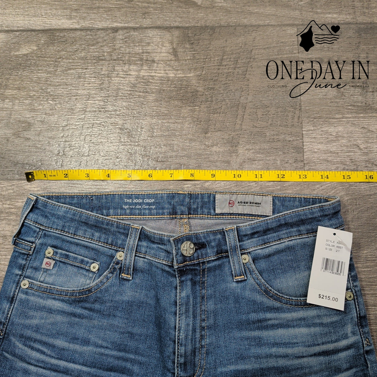AG Adriano Goldschmied The Jodi Crop High Rise Slim Flare Jeans NWT Size 4 (27)