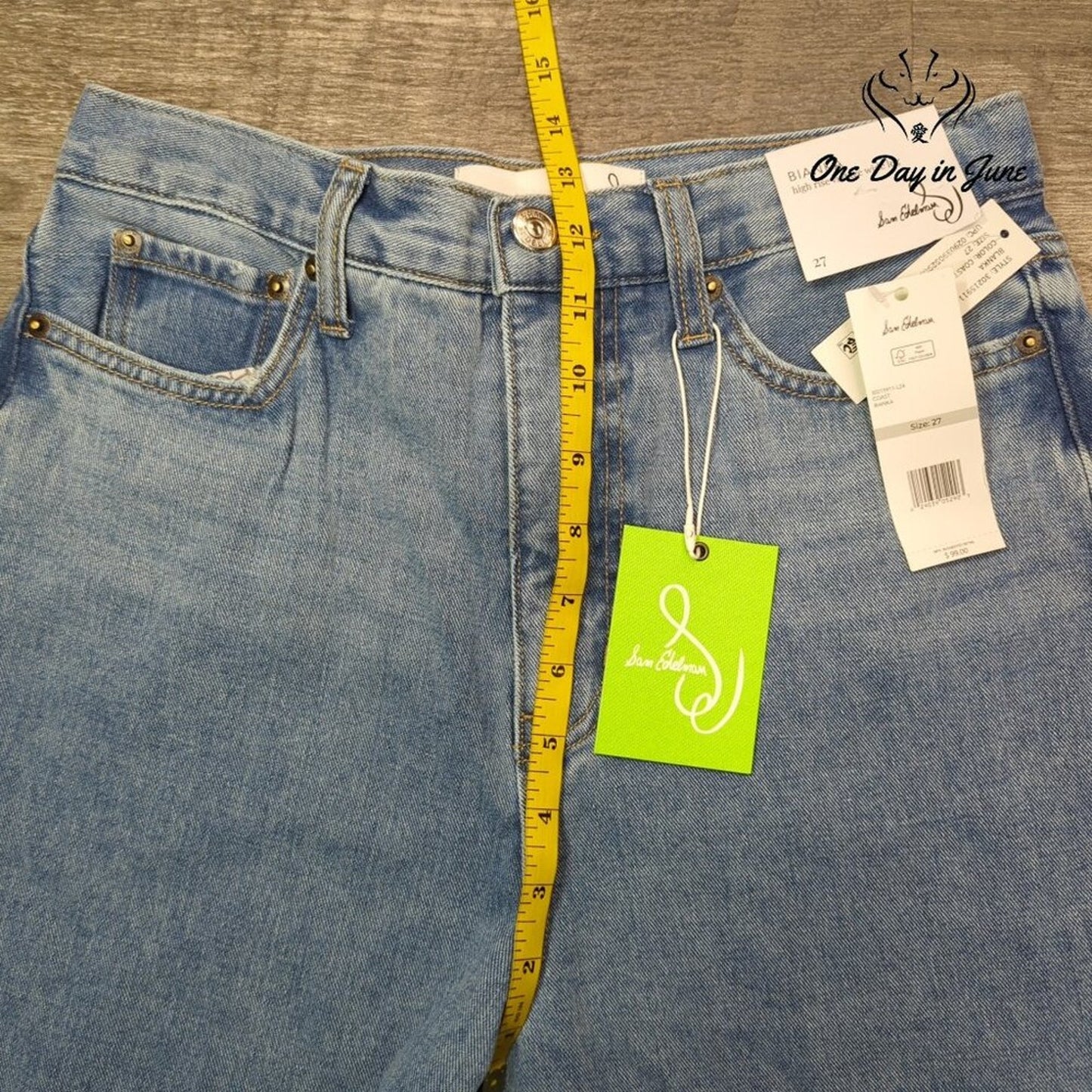Sam Edelman Bianka High Rise Vintage Wide Leg Jeans Size 27 (4)