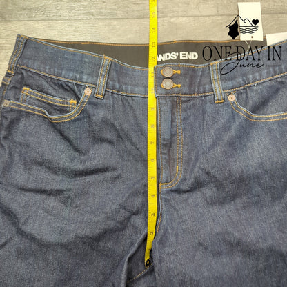 Land's End Plus Size Straight Leg Mid Rise Jeans Size 18W
