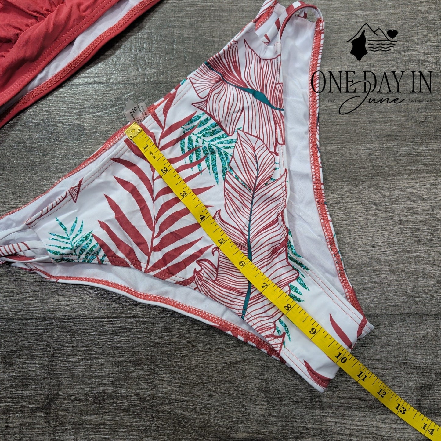 Aleumdr Tropical Bikini Swimsuit Size M