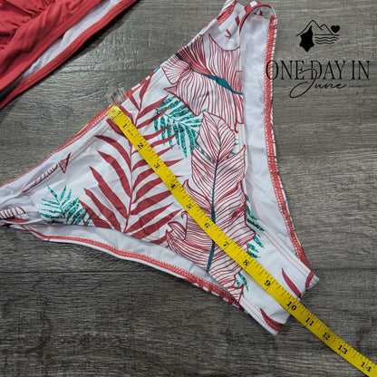 Aleumdr Tropical Bikini Swimsuit Size M