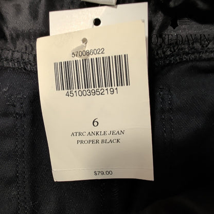 Boston Proper ATRC Ankle Jeans Proper Black Slim Fit NWT Size 6