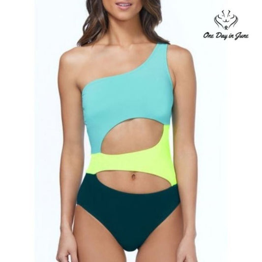 Ambrielle One Shoulder Cut Out One Piece Size XXL