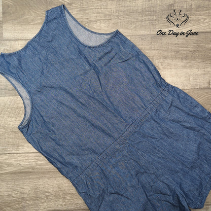 Lumiere Sleeveless Denim Romper Size L