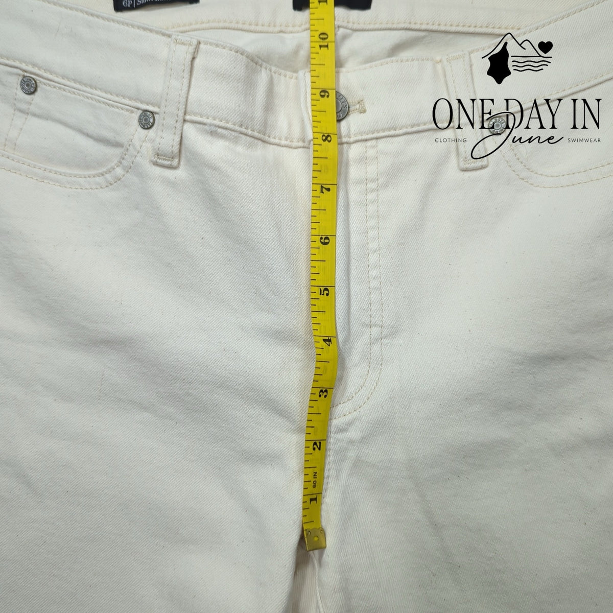 Talbots Petite Slim Ankle Jeans Ivory White Stretch Denim NWT Size 6P