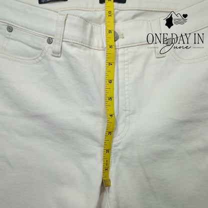 Talbots Petite Slim Ankle Jeans Ivory White Stretch Denim NWT Size 6P