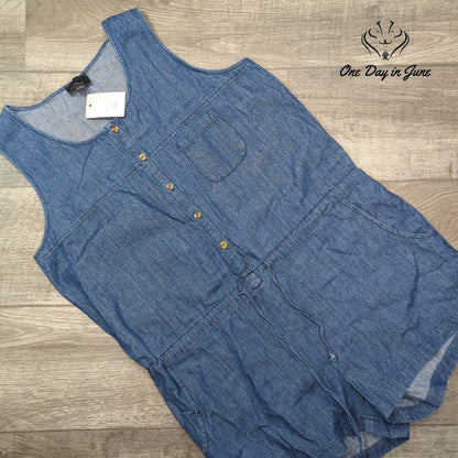 Lumiere Sleeveless Denim Romper Size L