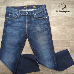 7 For All Mankind Lexie High Rise Petite Jeans Dark Wash Size 26 (2P)