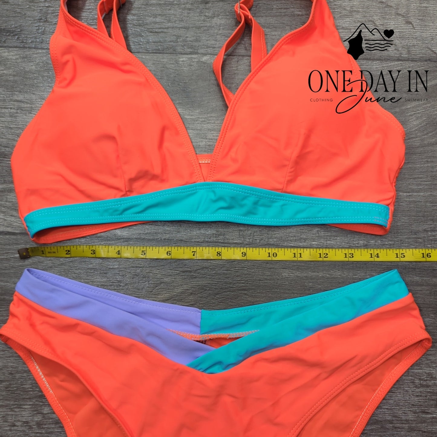 Aleumdr V Front High Cut Bikini Swimsuit Size XL