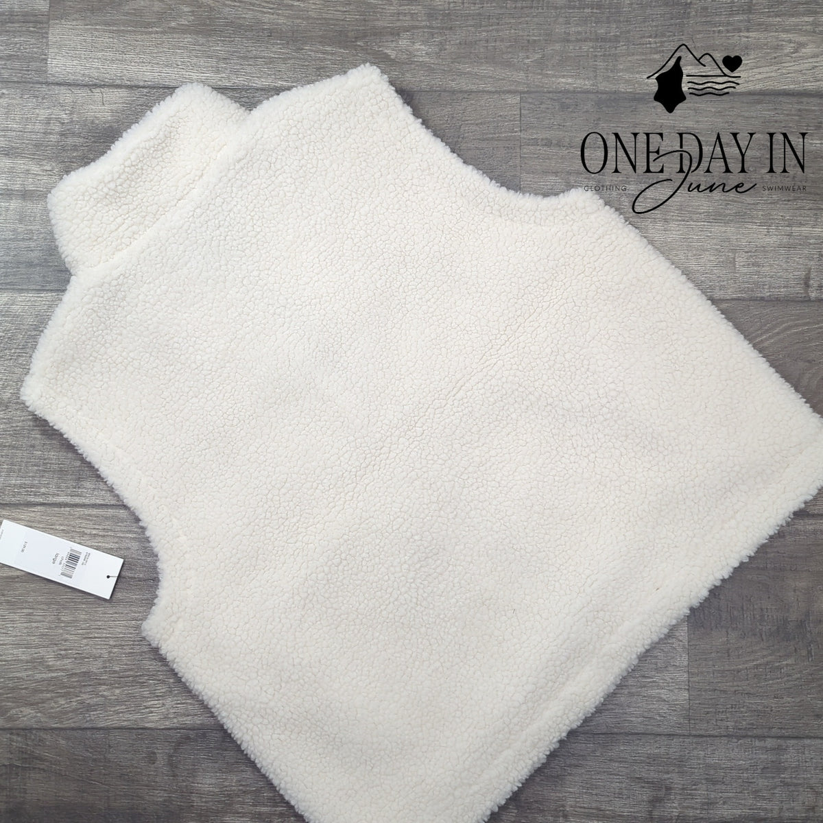 Calvin Klein Sherpa Full Zip Vest Chalk Ivory Cream NWT $129 Size L