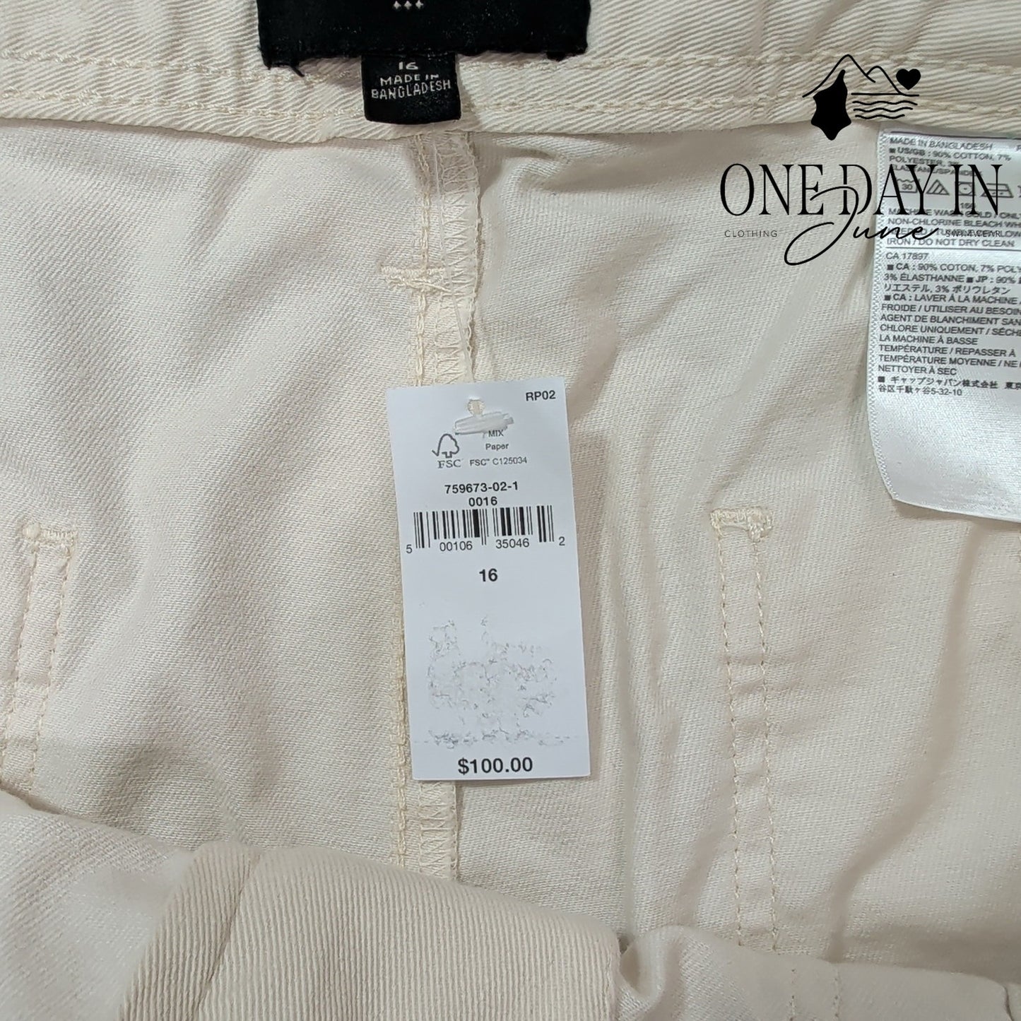 Banana Republic Belted Crop Cargo Jeans Size 16