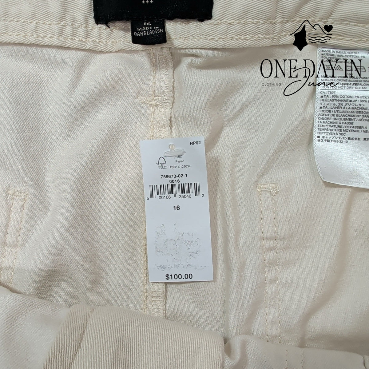 Banana Republic Belted Cropped Cargo Pants Ivory Cream NWT Size 16