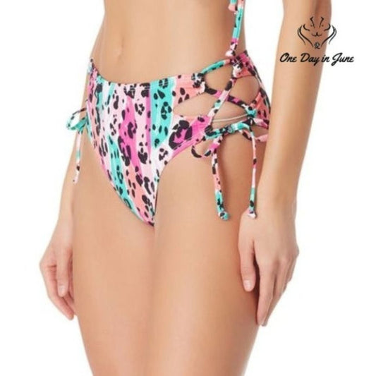 Sugar Beach Animal Hipster Bikini Bottom Size S