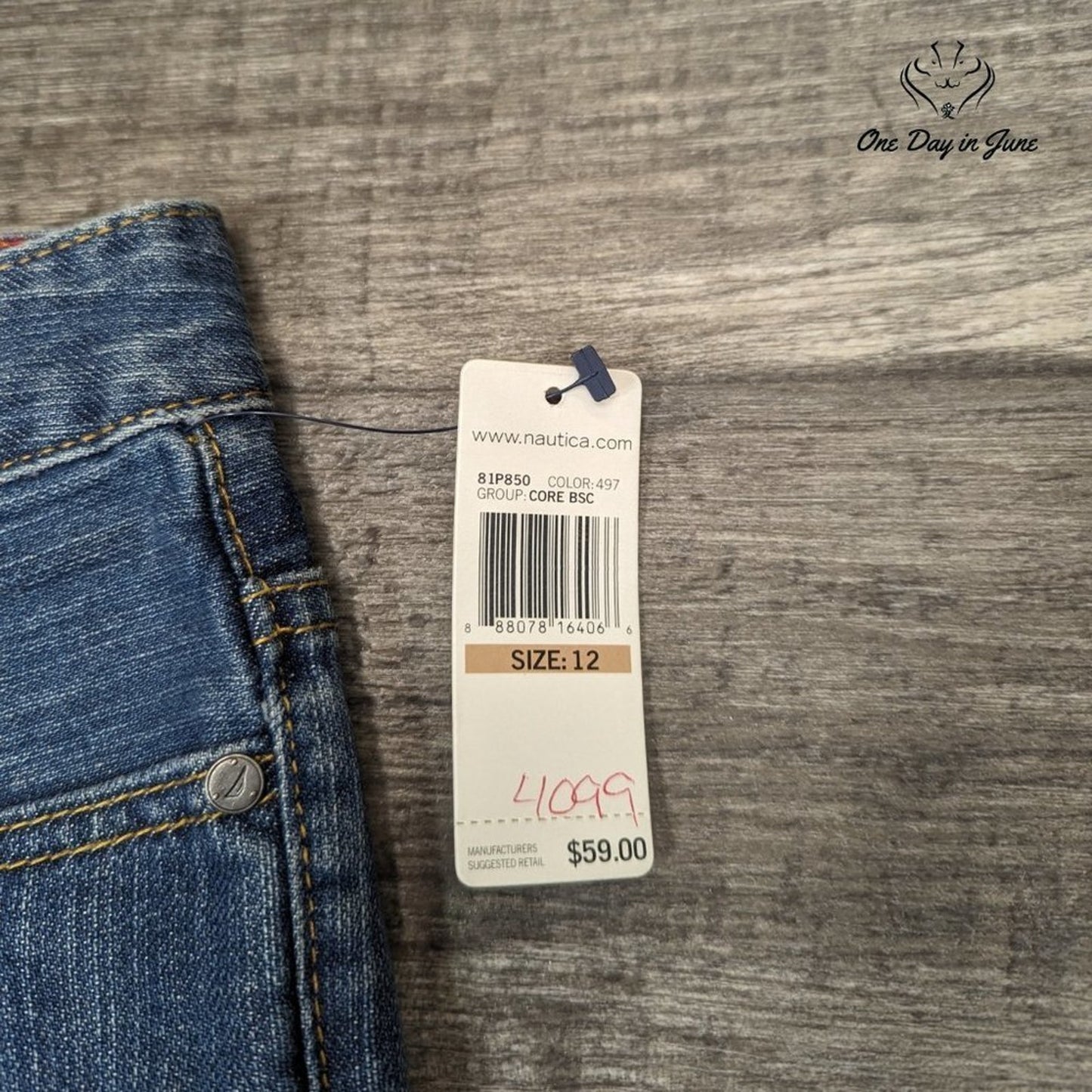 Nautica Lake Straight Leg Jeans Size 12