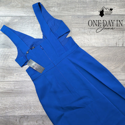 Bcbgmaxazria Annalisa Cutout Dress Deep Royal Blue Bodycon NWT Size 4