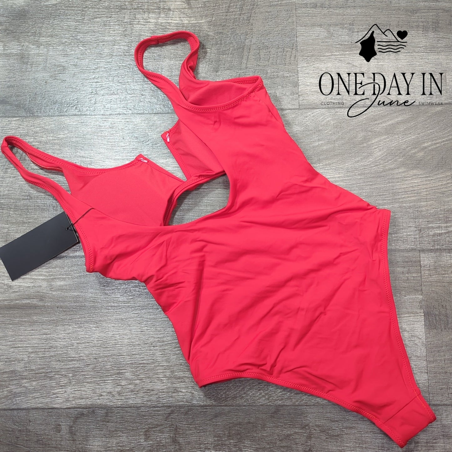 Meyeeka V Wire Cut Out One Piece Swimsuit Size M