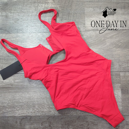 Meyeeka V Wire Cut Out One Piece Swimsuit Size M