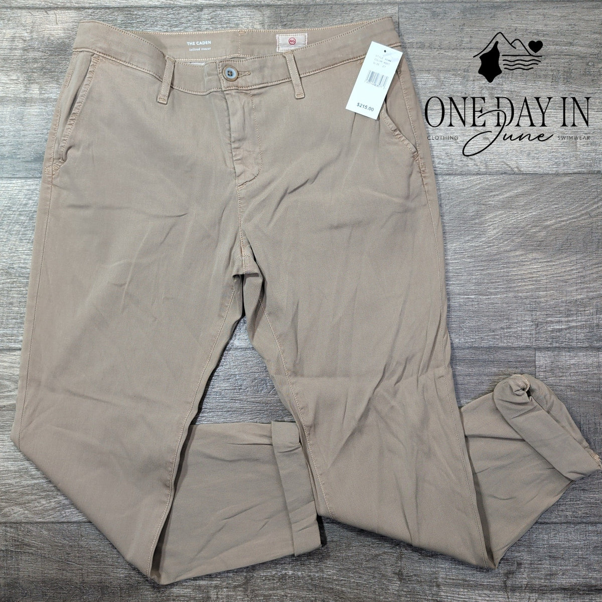 AG Adriano Goldschmied The Caden Tailored Trouser Pants Taupe NWT $215 Size 4