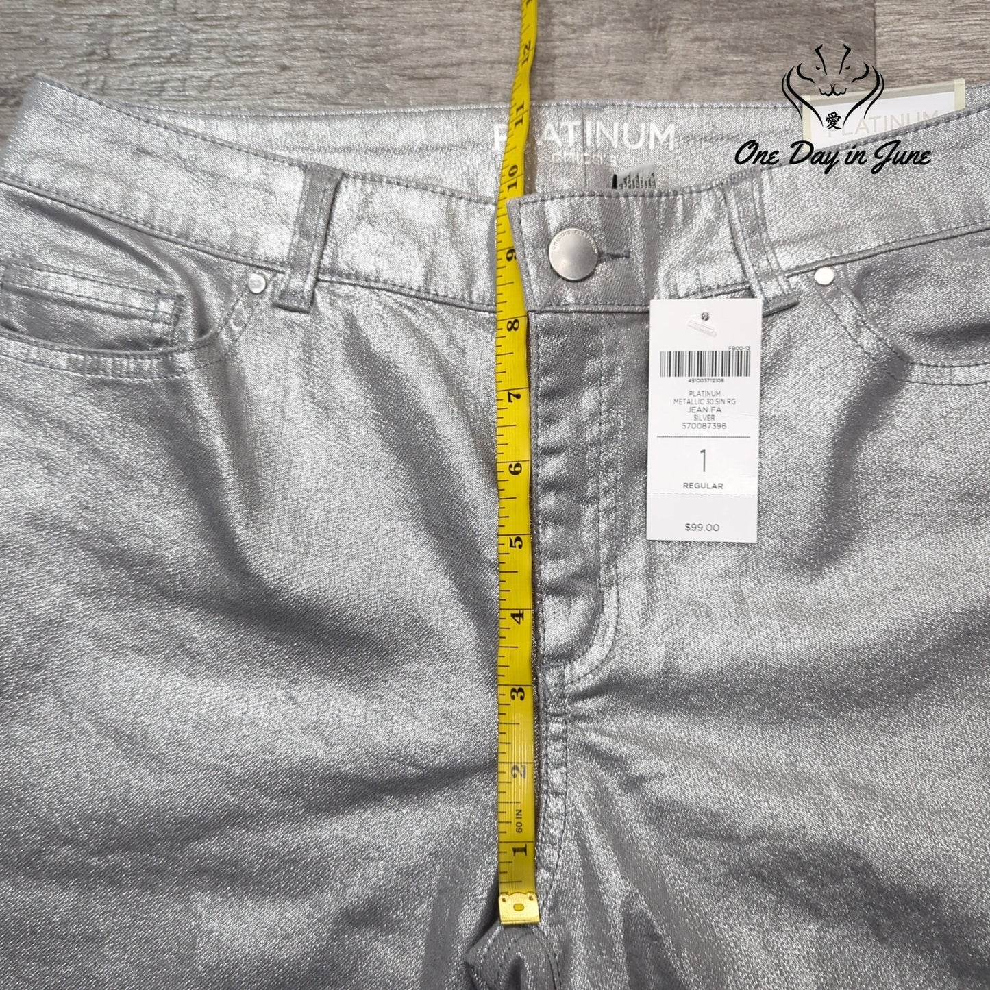 Chico's Metallic Slim Leg Jeans Size Chico's 1 (8)