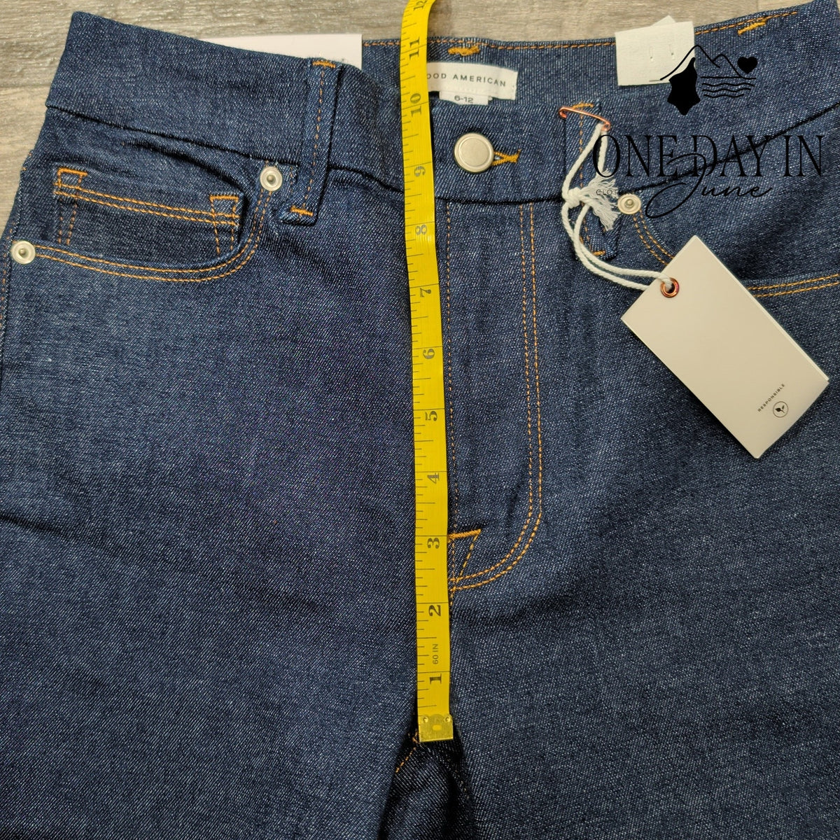 Good American Good Legs Long Skinny Jeans Dark Blue Inseam NWT Size 6