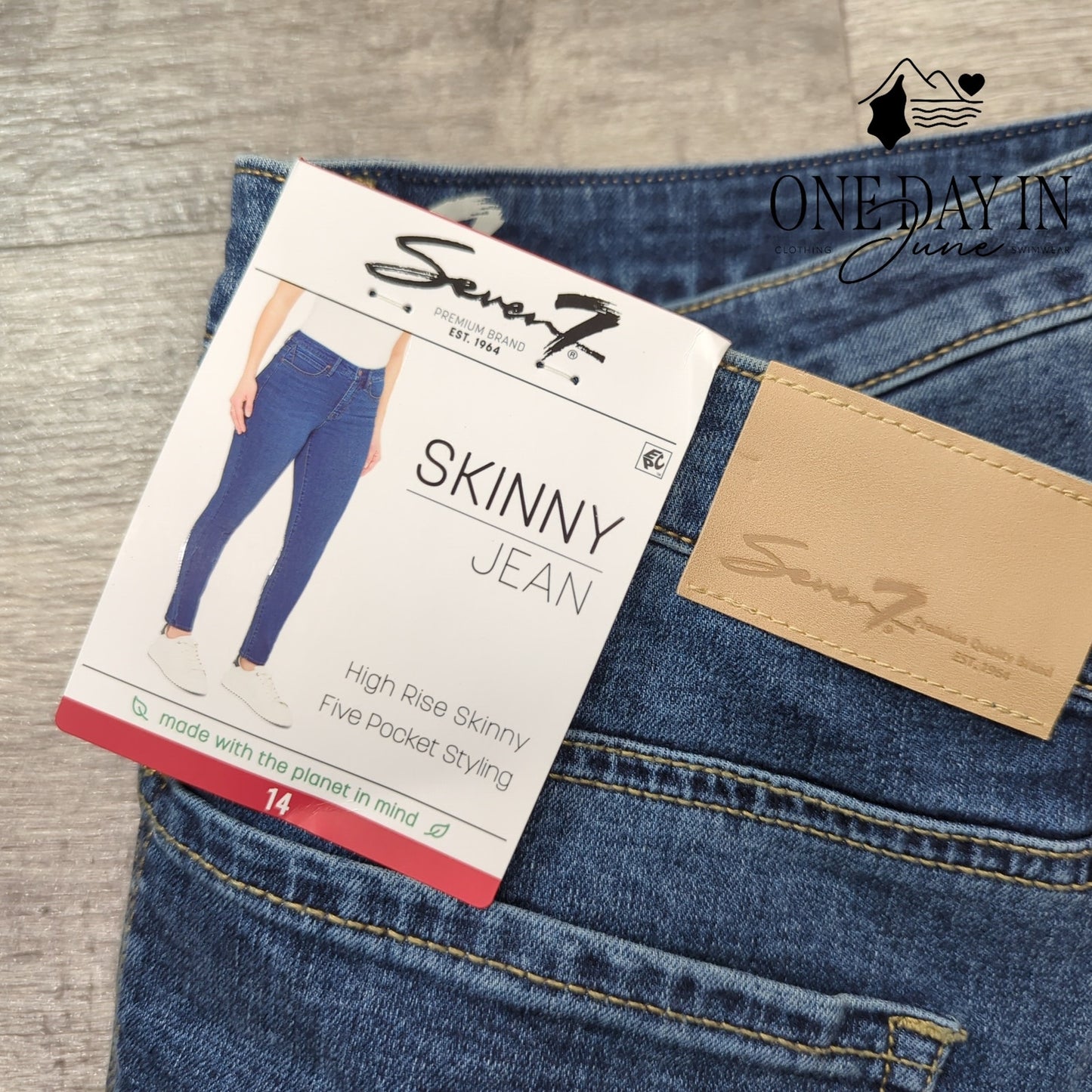 Seven7 High Rise Skinny Jeans Size 14