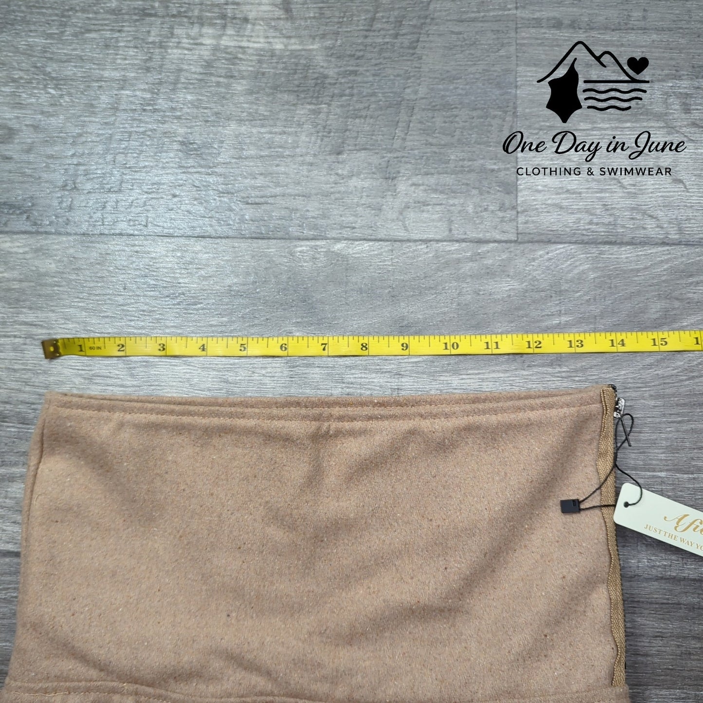 Afibi Assymetrical High Waist Midi Skirt Size L