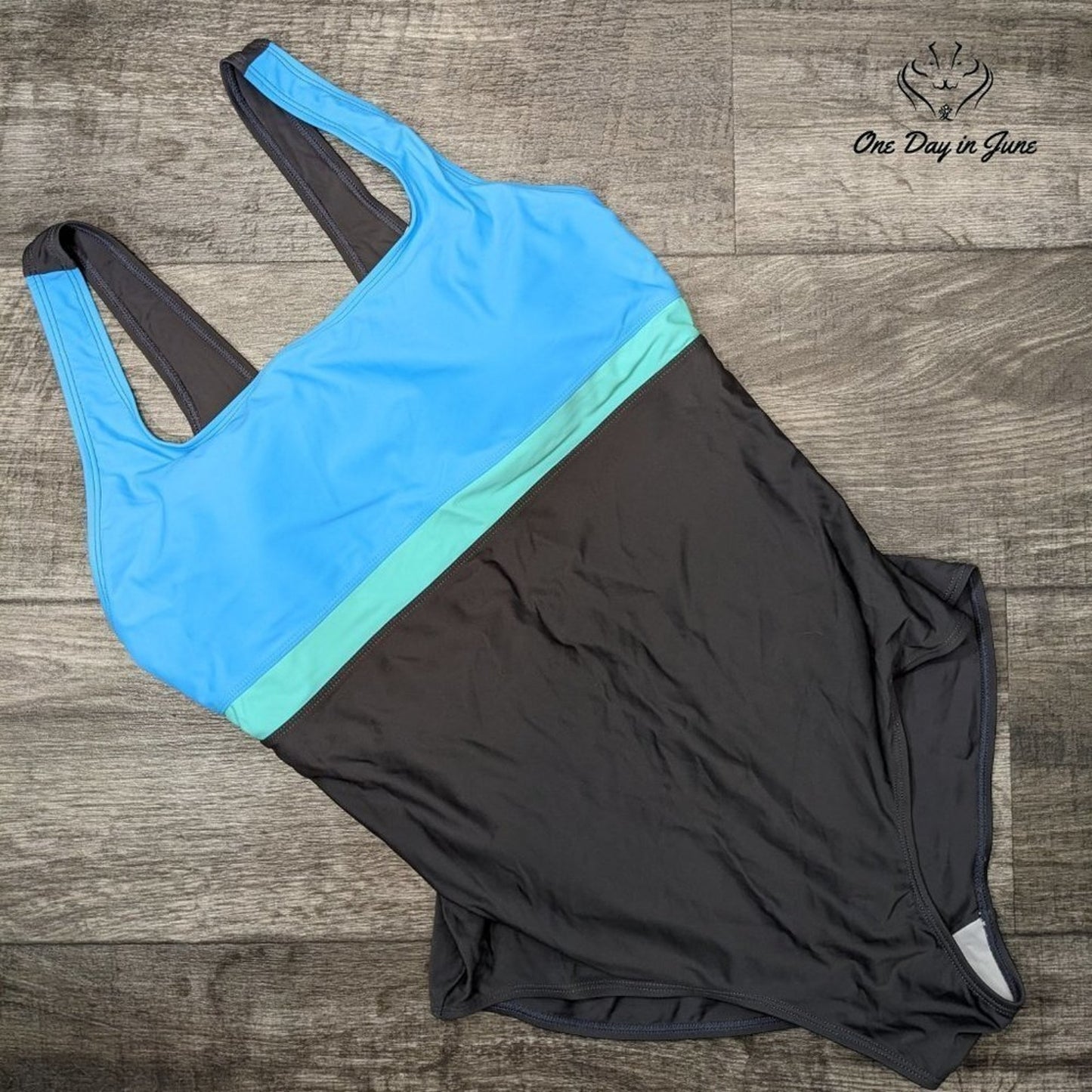 Aleumdr Color Block One Piece Swimsuit Size XXL