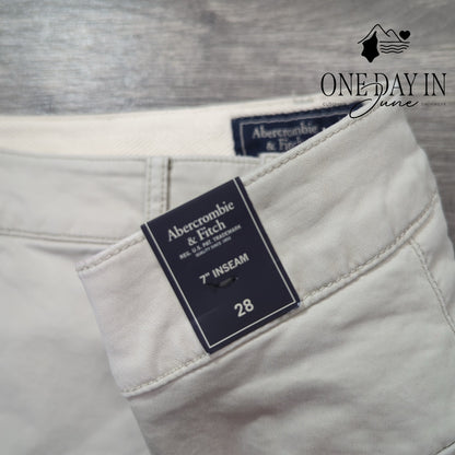 Abercrombie & Fitch 7" Inseam Embroidered Shorts Size 28 (6)