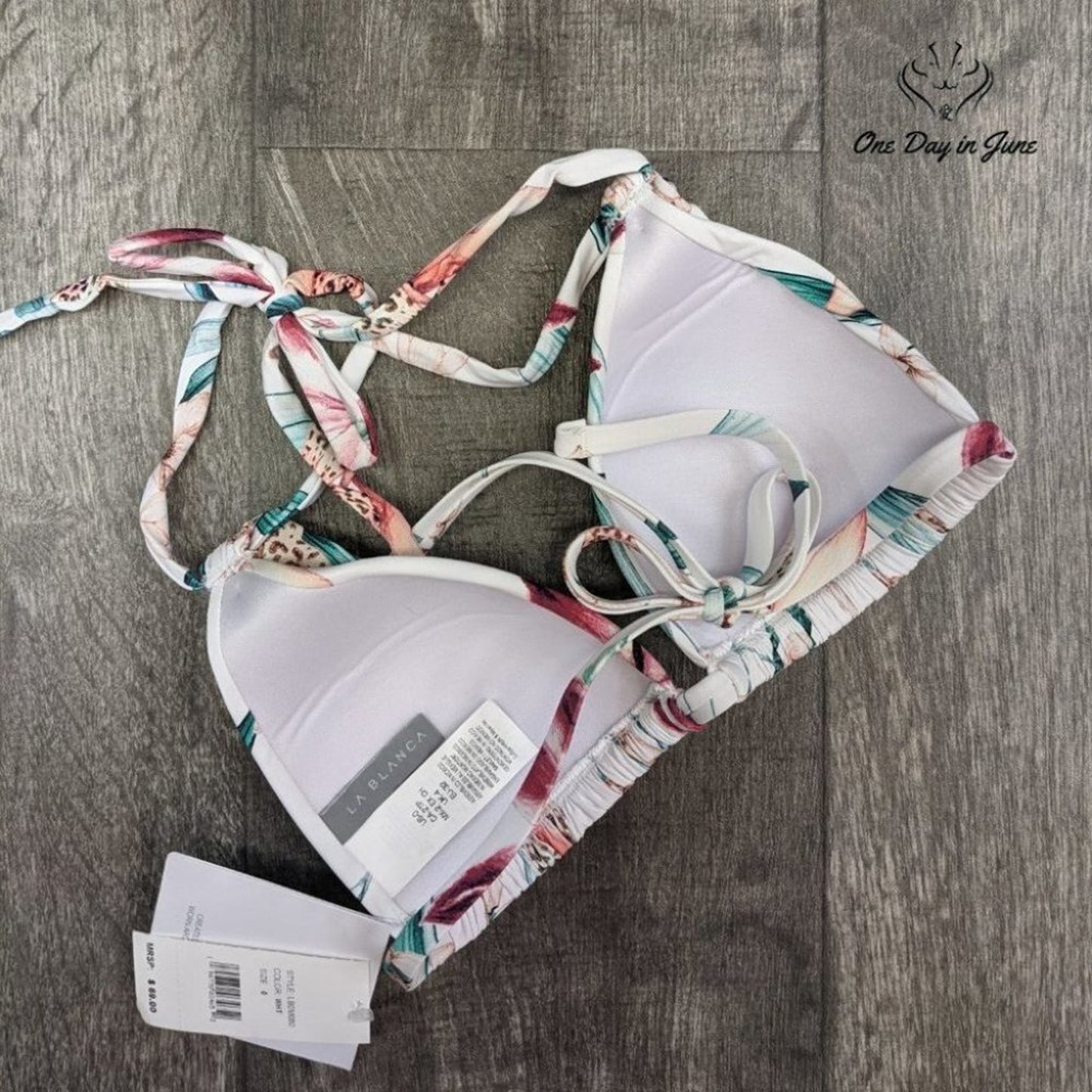 La Blanca Flyaway Halter Bra Bikini Top Swimsuit Size 0