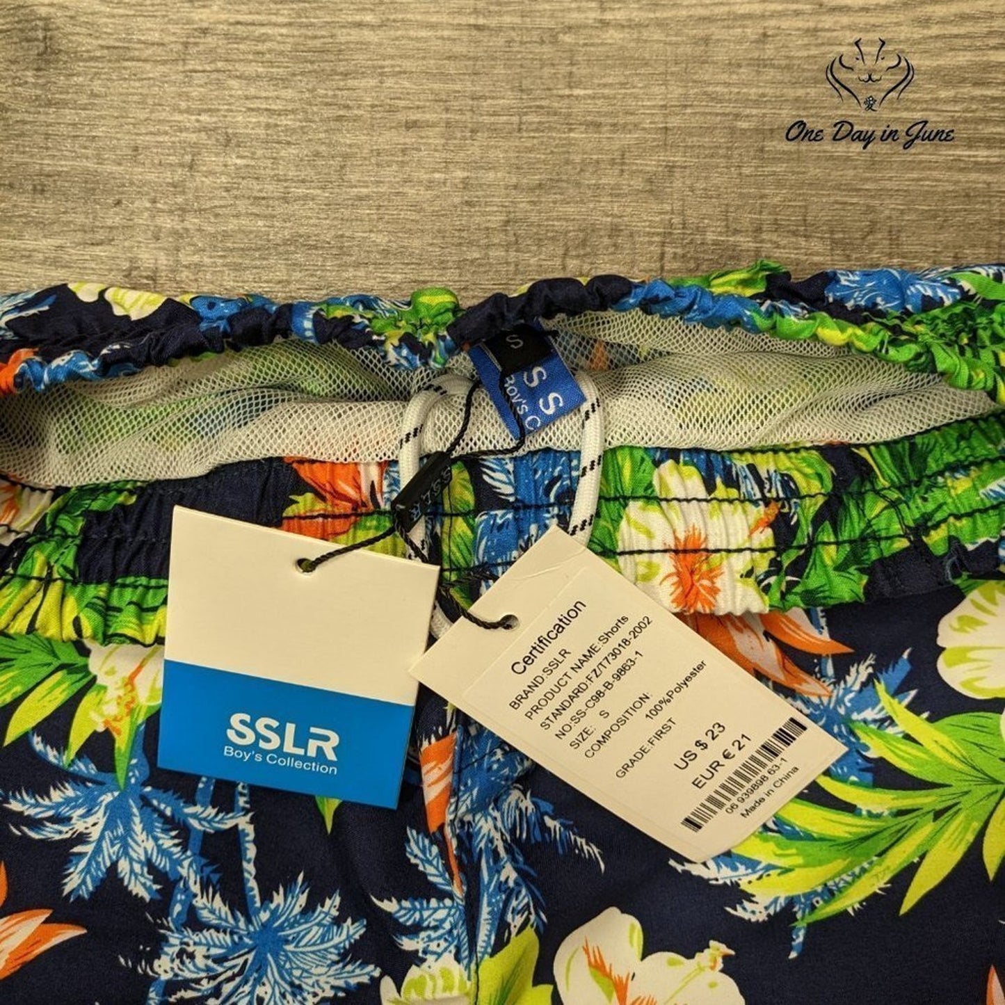 SSLR Boys Hawaiian Swim Trunks Size S