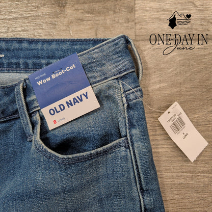 Old Navy Wow Boot Cut Jeans Size 8 Long