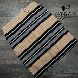 Ann Taylor Petite Striped Pencil Skirt Size 6P