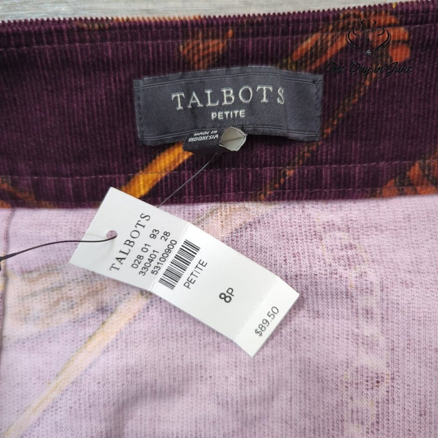 Talbots Petite Corduroy Mini Skirt Size 8P