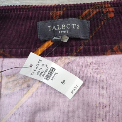 Talbots Petite Corduroy Mini Skirt Size 8P