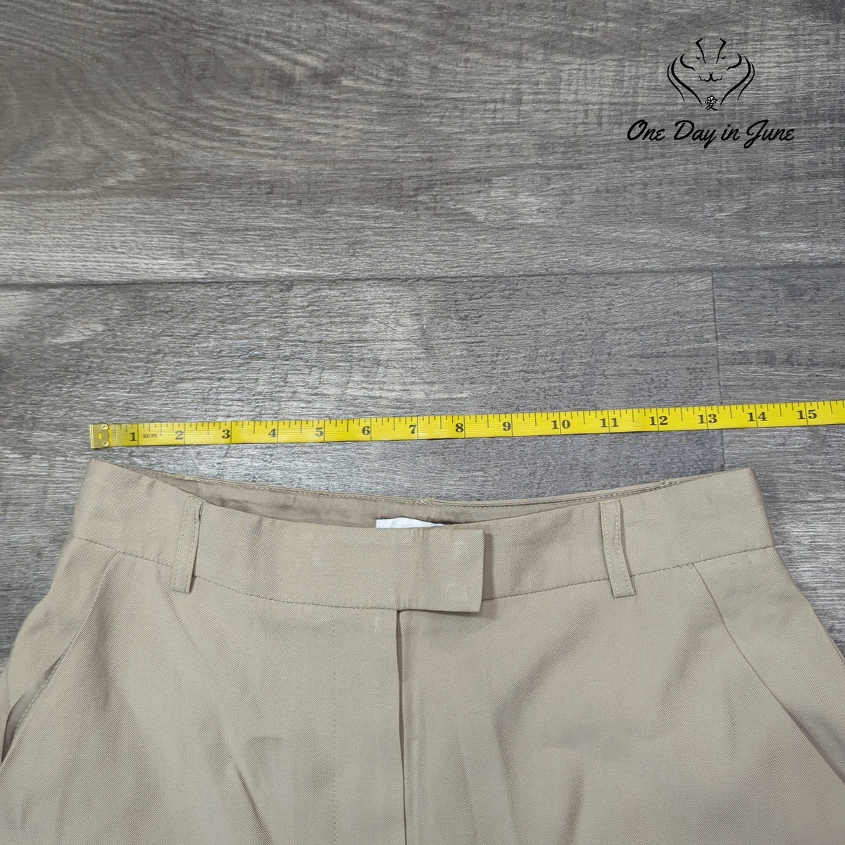 Topshop Straight Leg Tailored Dress Pants Beige Tan Trousers Size 10