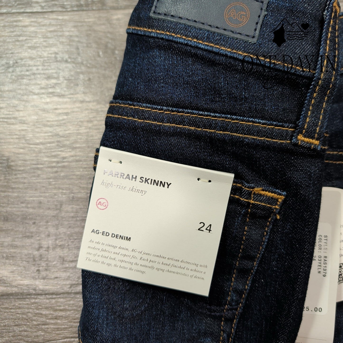 AG Adriano Goldschmied Farrah Skinny Jeans Dark Wash High Rise Denim NWT Size 00