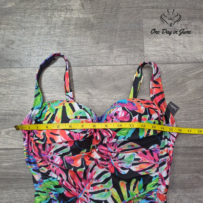Nicole Miller Bandeau One Piece Swimsuit Size M
