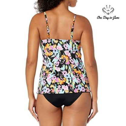 Fit 4 U Summer Breeze Waterfall Swim Top Size 10