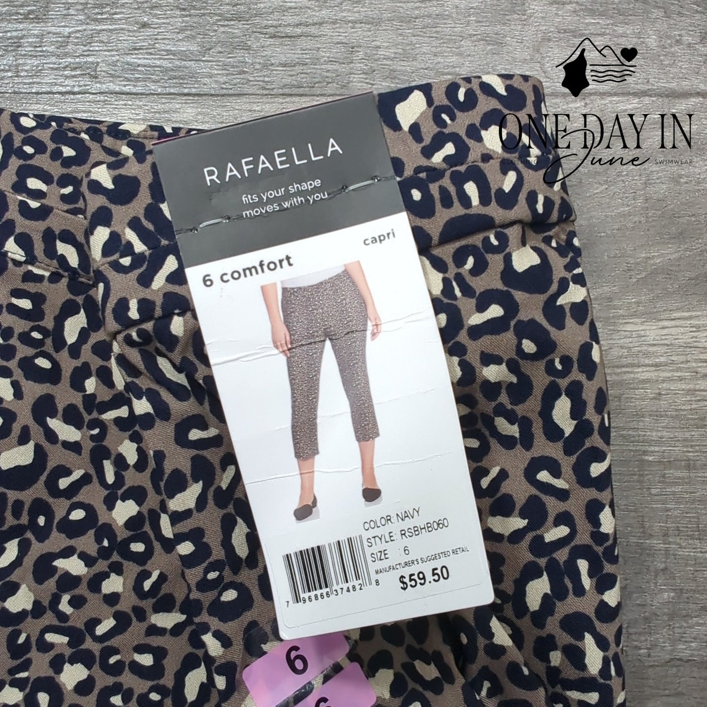 Rafaella Leopard Print Capri Pants Size 6
