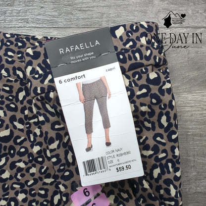 Rafaella Leopard Print Capri Pants Size 6