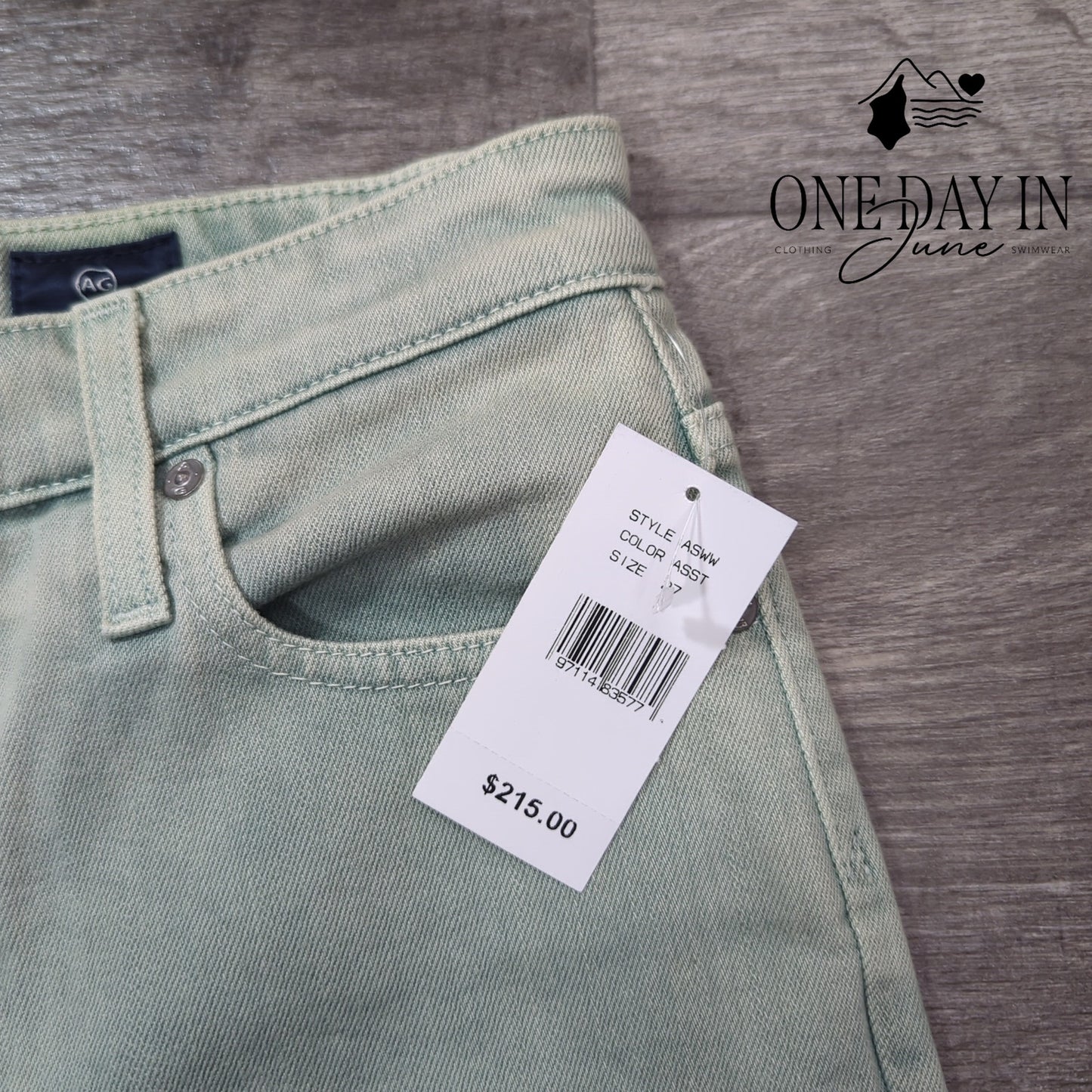 AG Adriano Goldschmied High Rise Wide Leg Crop Jeans Size 27 (4)