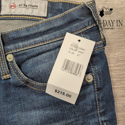 AG Adriano Goldschmied The Legging Ankle Super Skinny Jeans Blue NWT Size 4 (27)