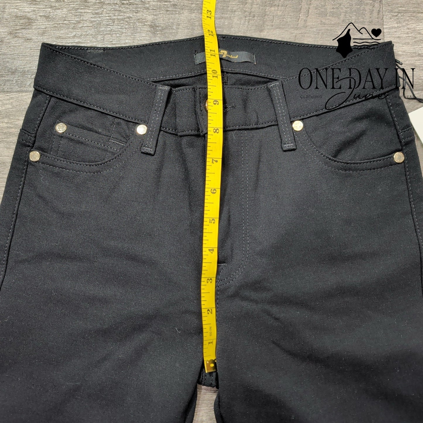 7 For All Mankind Jegging Jeans Black Skinny Stretch Denim NWT Size 2 (26)