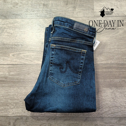 AG Adriano Goldschmied Straight Leg Jeans Dark Wash Blue NWT Size 4 (27)